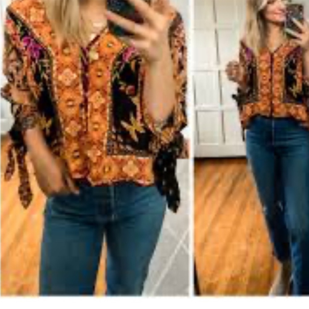 FREE PEOPLE / Catch Me If You Can Top/ Size M - Picture 4 of 12